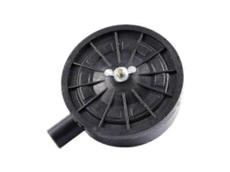 Filtro Silencioso para Compressor de Ar, Rosca Macho 20mm G1/2, Plástico Preto, 129x102x78mm