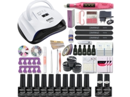 Conjunto De Manicure Portátil Com Lâmpada De Manicure E Esmalte Veanxin