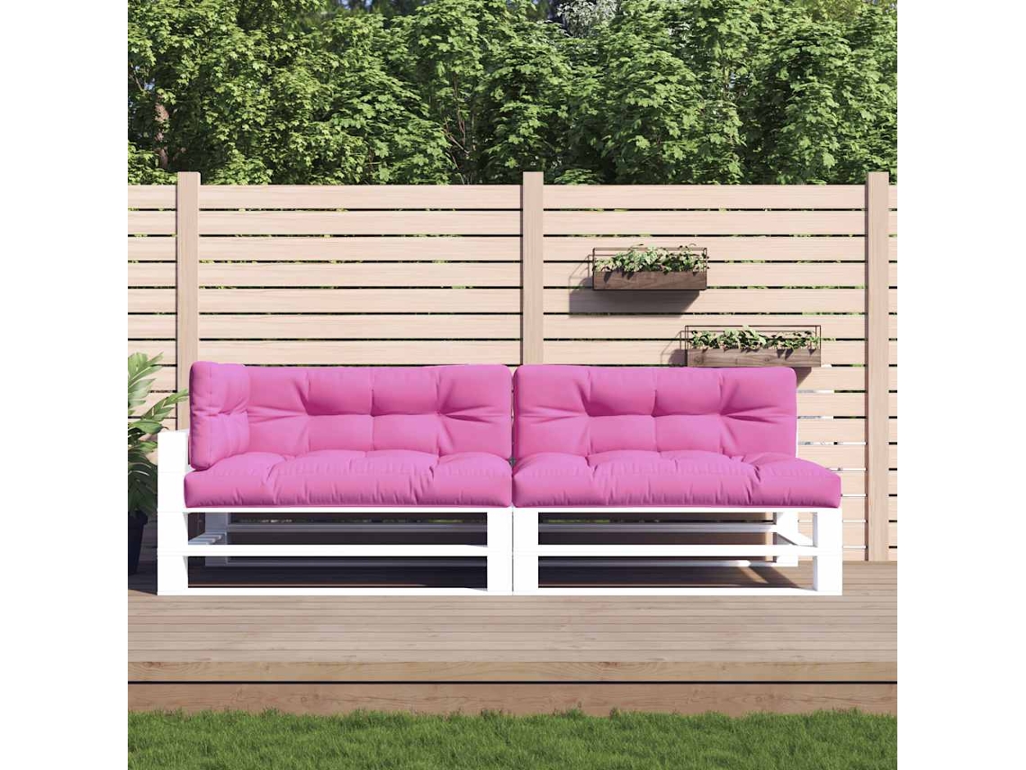 Vidaxl Almofadões P/ Paletes 2 Pcs Tecido Rosa