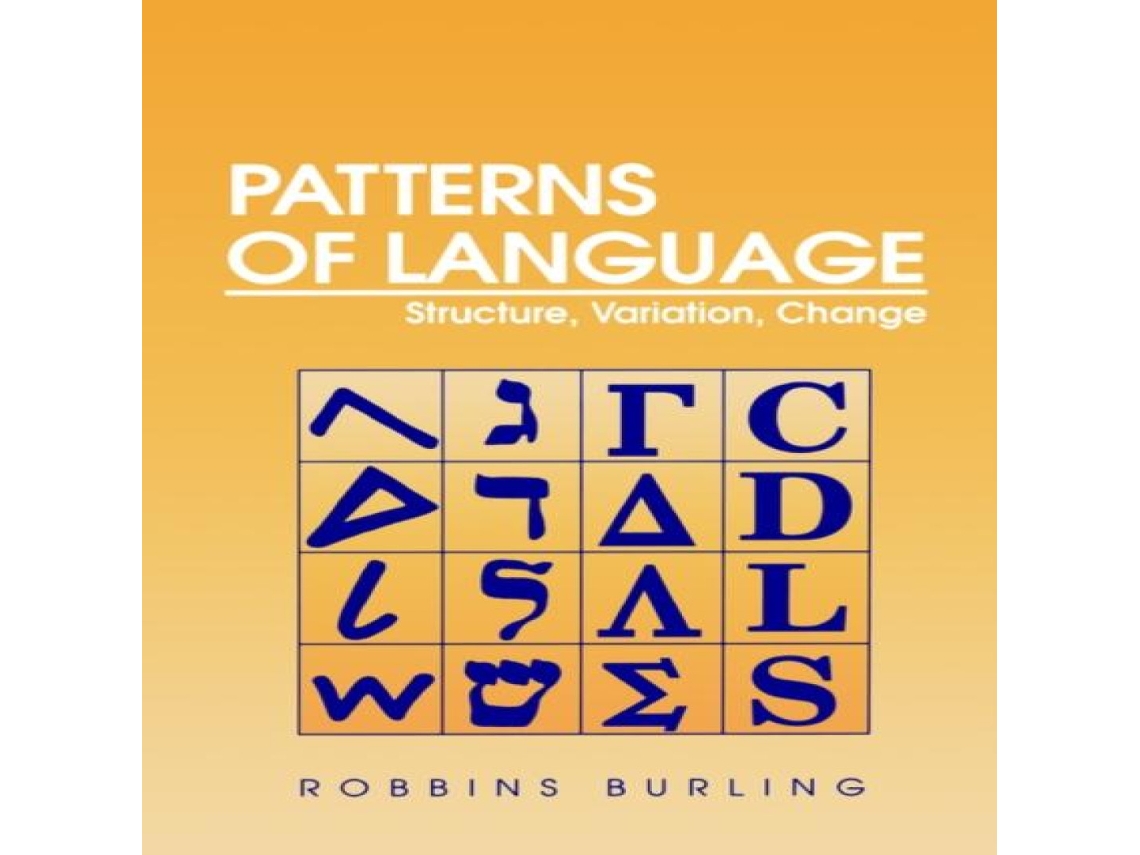 Livro Patterns of Language Structure Variation Change de Robbins Burling (Inglês)