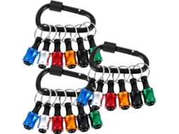 Chaveiro Com 18 Peças Para Bits, Suporte Bits De Chave Fenda Encaixe