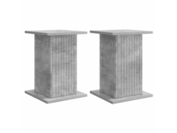 Conjunto 2 Suporte Moderno Para Plantas Vidaxl Cinzento Derivados De Madeira (30,5 X 30 X 43 Cm)