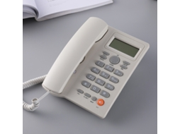Telefone Com Visor E Função Viva Voz, Telefone Fixo Com Fio, Telefone Fixo Para Escritório Em Casa, Hotel Kx T2025 Branco Brilvibera