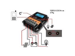 Controlador De Carga Solar 12v24v Painel Solar Bateria Regulador Automático 2 Usb Display Lcd Carregamento Olysi Shop