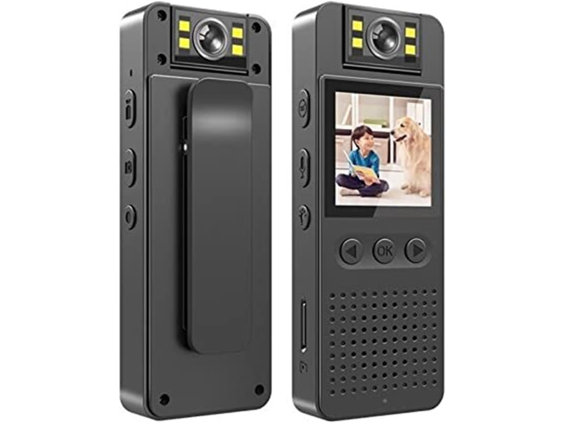 Câmera de Ação Hd 1080p com Estabilização de Imagem, Mini Filmadora com Tela Led e SFUSHOS