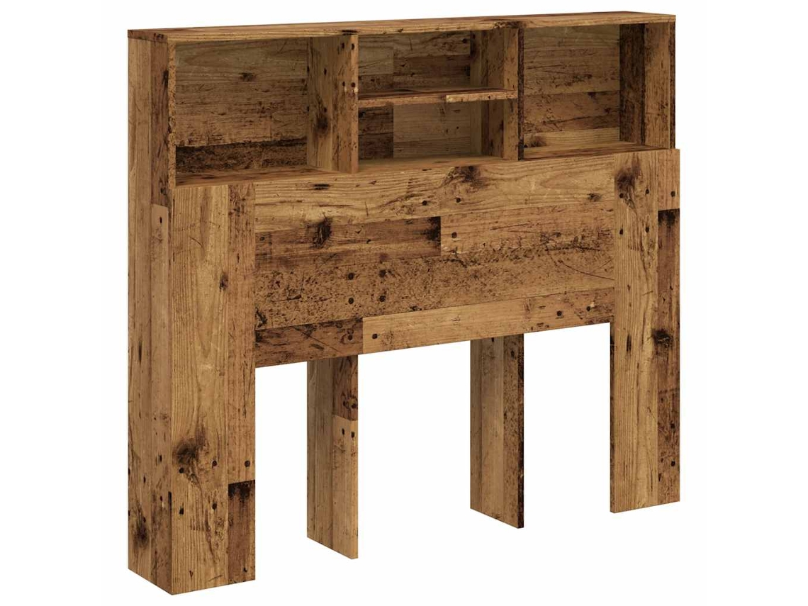 Armário Cabeceira MAISON EXCLUSIVE em Madeira Velha 120x19x103,5 cm