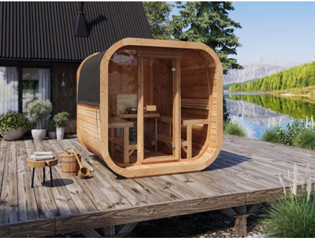 Sauna Exterior Cube 220 - Vidro Frontal Completo