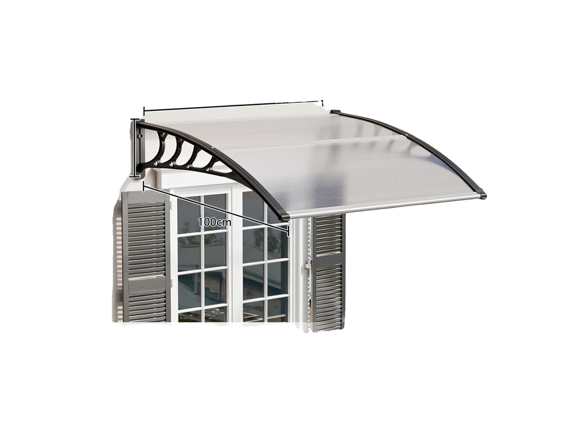 Cobertura De Porta, Design À Prova De Clima, Instalação Fácil, Transparente 100x150cm