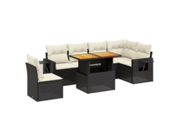 Garden Sofa Set, Garden Sofa Sets Vidaxl Preto Rattan / Vime (n/a)