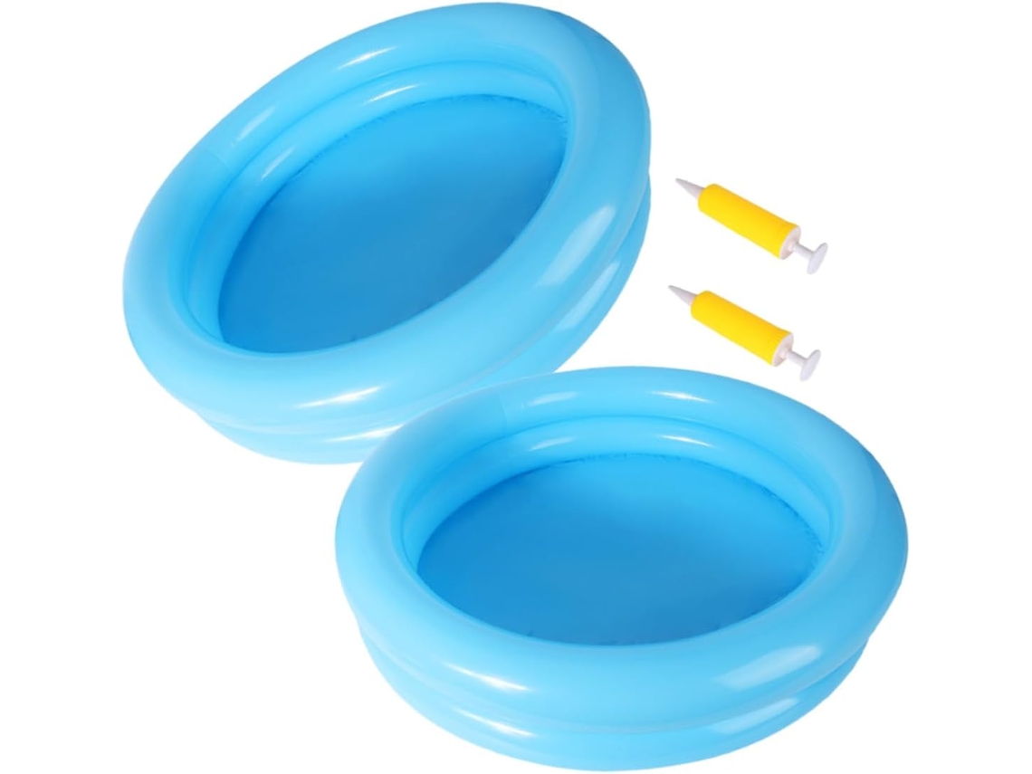 Conjunto de 2 Piscinas Infláveis Pequenas, Redondas para Bebês CHABERLU