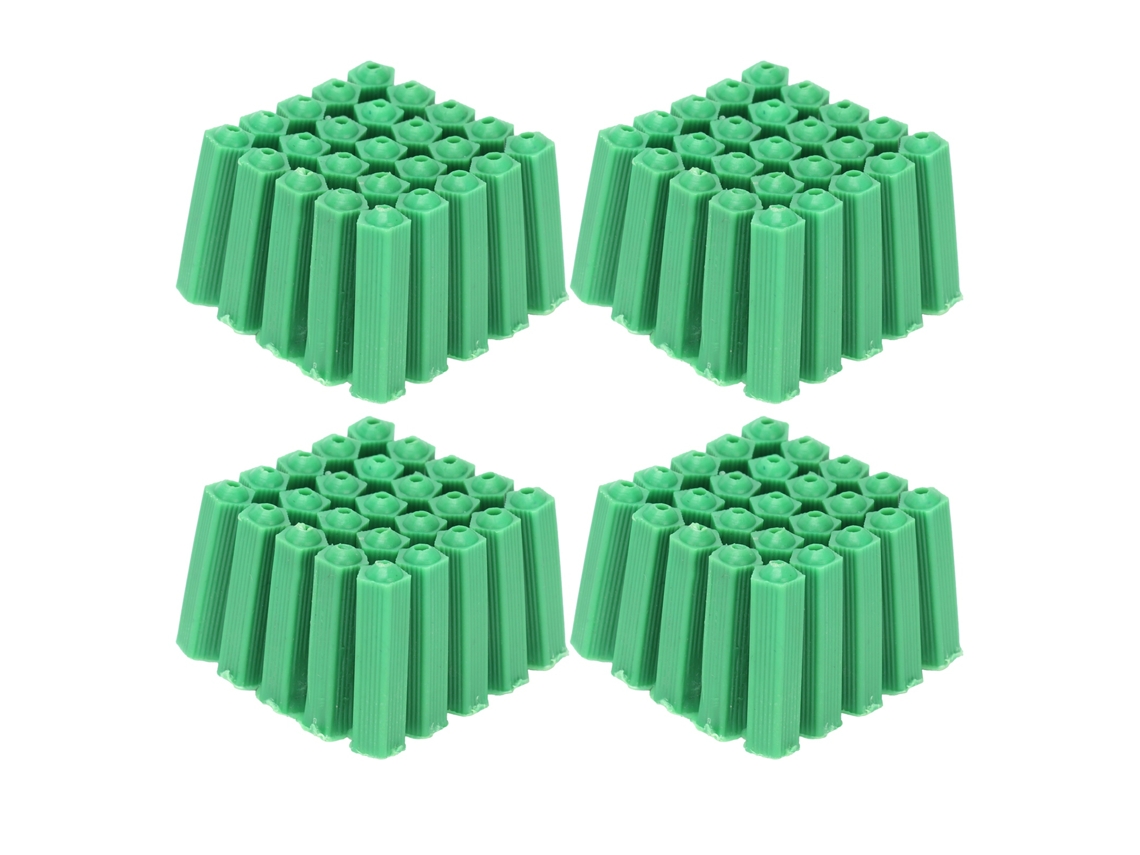 100 peças tubo de expansão plástico m6 verde para parede acessório de fixação resistente | S/MARCA