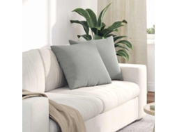Vidaxl Travesseiros De Sofá 2 Pcs Cinzento-claro 50 X 50 Cm Tecido