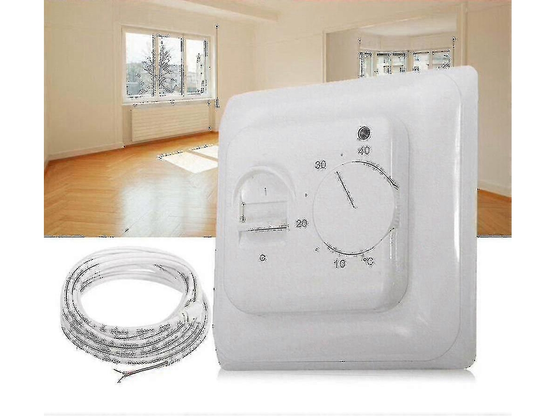 Termostato Elétrico Para Aquecimento De Piso, Interruptor De Controle Temperatura+ Cabo Do Sensor