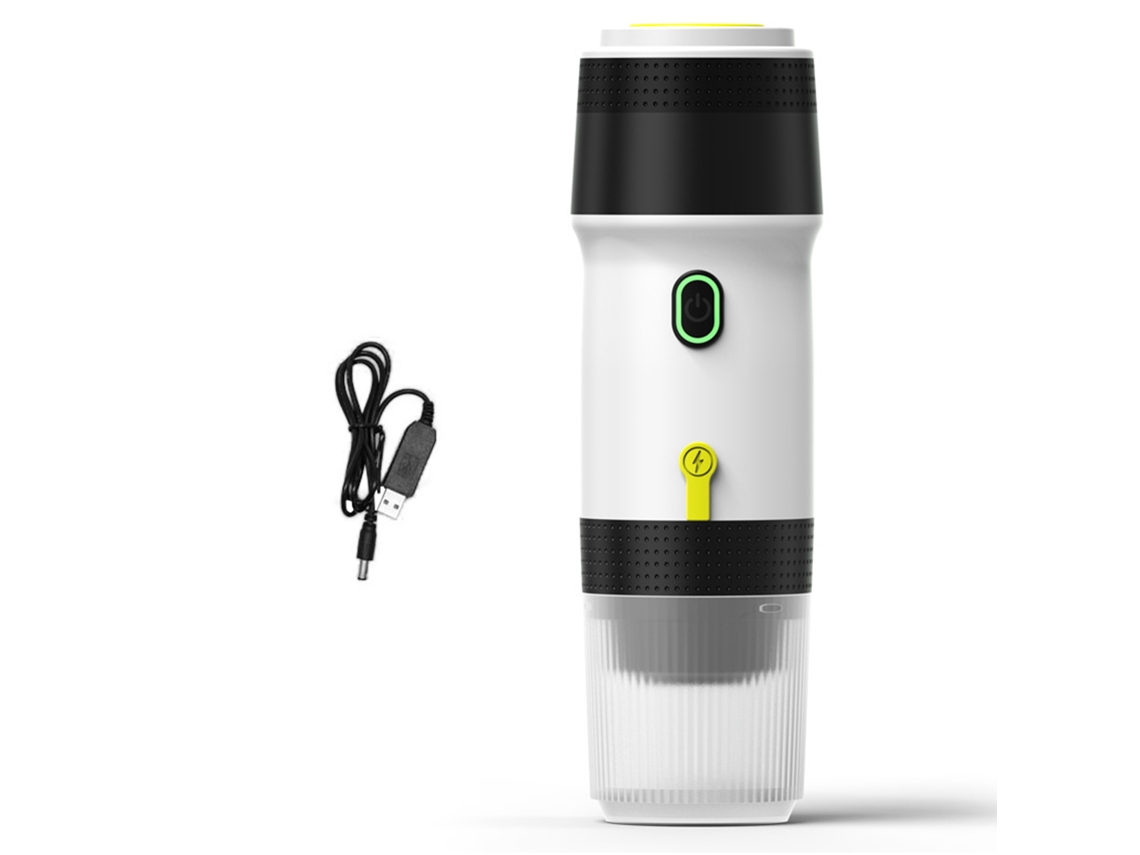 Máquina de café portátil sem fio 3 em 1, 120ml, cápsula, moído, para carro, casa, viagem