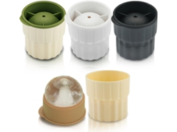 Conjunto De 4 Formas De Gelo Redondas Plástico 5 Cm(2 Polegadas), Empilháveis, Fáceis De Desenformar, Cores Sortidas