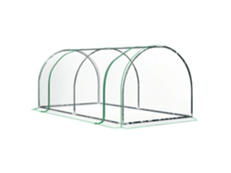 Estufa para jardim, estrutura de aço e PVC, 200x100x80 cm, transparente | S/MARCA