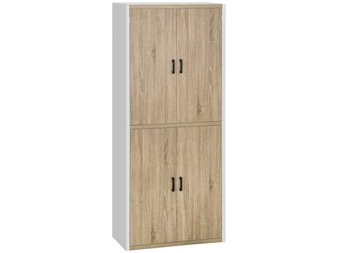 Despensa de Cozinha em MDF com 4 Prateleiras Ajustáveis e 4 Portas 80x40x182cm BTFORUS