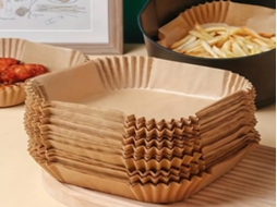 Papel Lurelia para Air Fryer, 100 Unidades, Quadrado, Antiaderente, Descartável