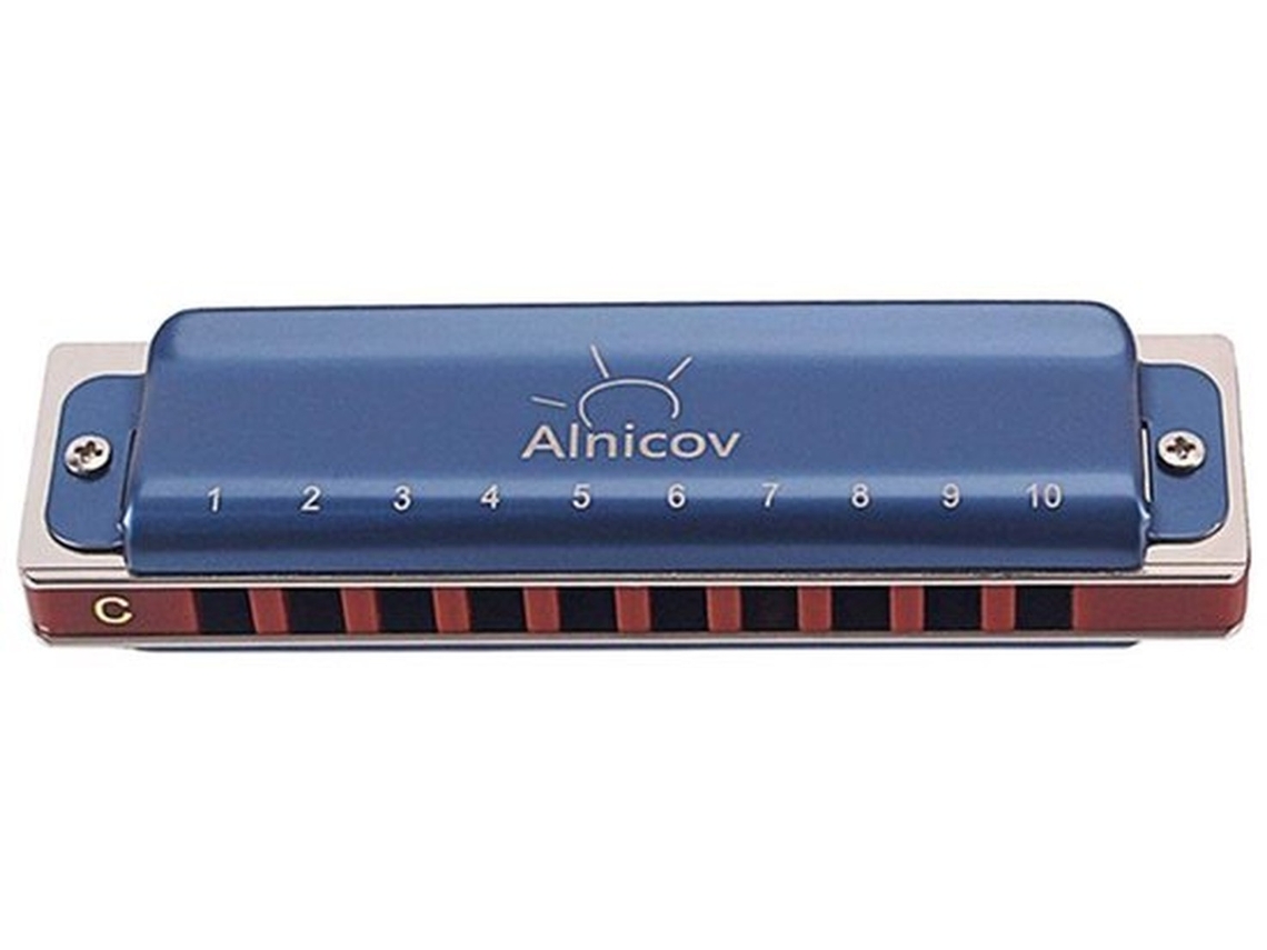 Harmonica Diatônica C - 10 Hórus - Inclui Caixa - Língua De Limpeza - Apropriado Para Adultos/crianças - Projeto Compacto 102x27,3x19,5mm - Harmonica