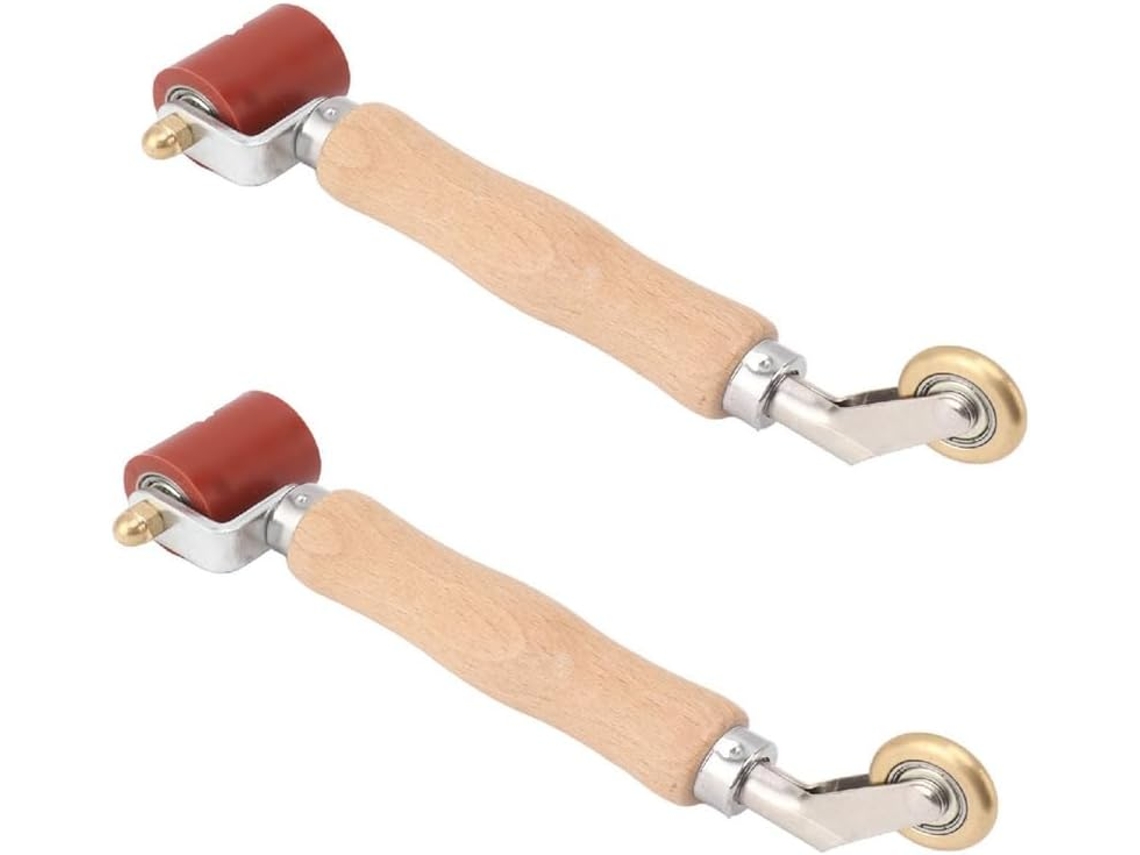 Rolo De Costura Silicone Com Cabo Madeira Para Aplicações Forjamento