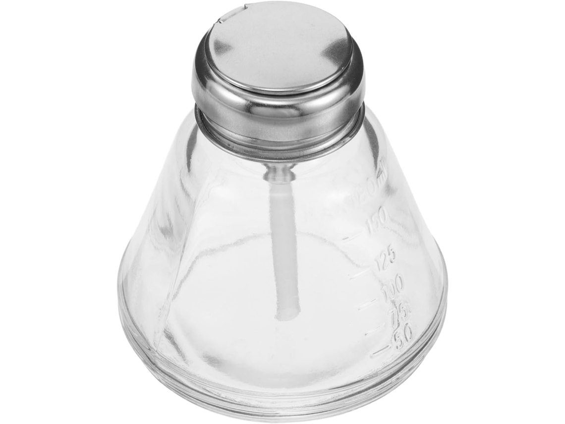 Frasco De Vidro Transparente Com Bomba Dosadora E Mecanismo De Pressão