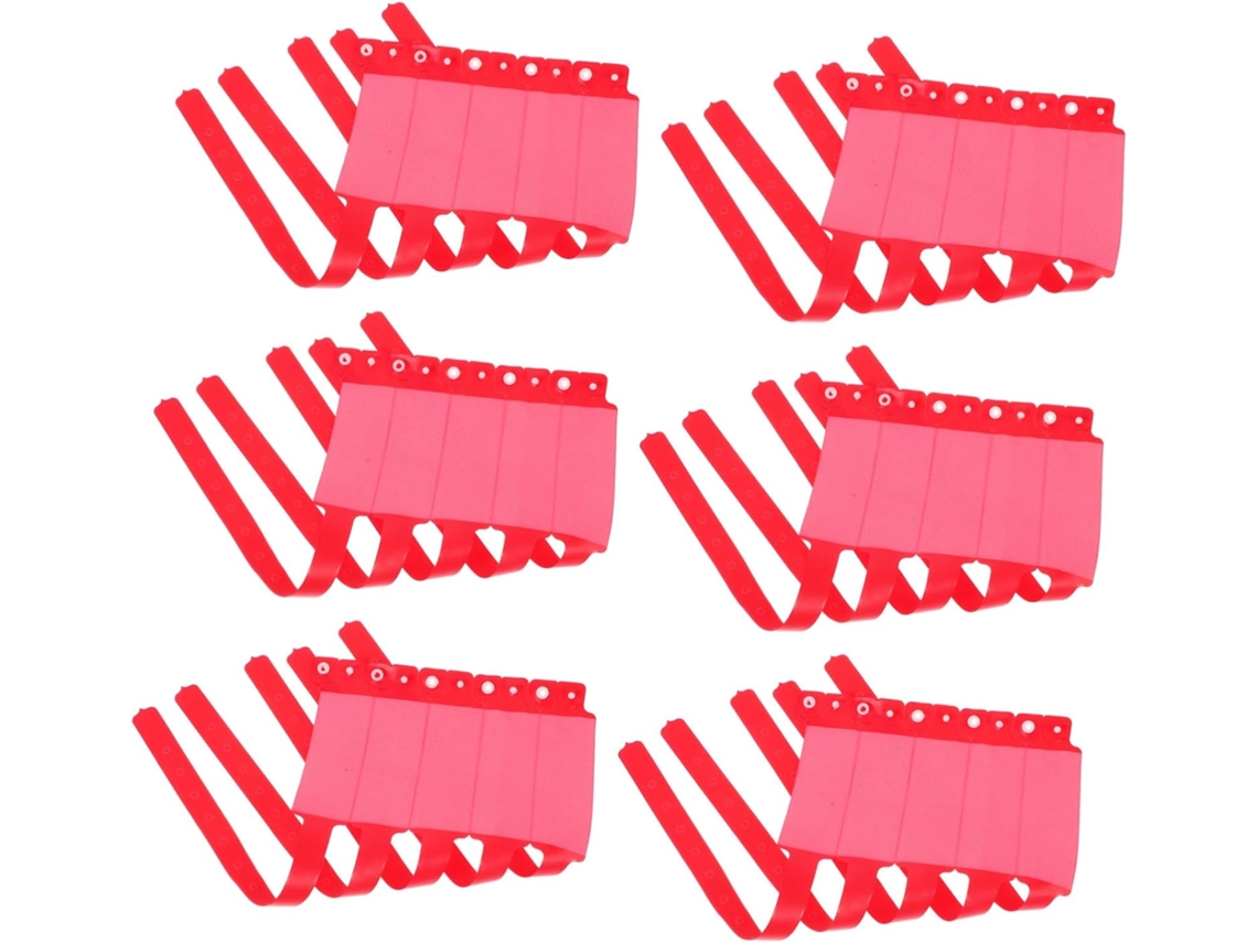 Pulseiras Descartáveis De Identificação Médica Artibetter Em Pvc Vermelho, Pacote Com 100 Unidades, Confiáveis E