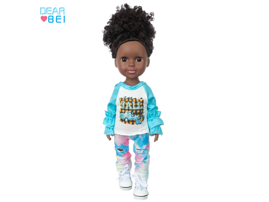 Boneca De Vinil De 35 Cm (14 Polegadas), Pele Negra Africana, Brinquedo Infantil, Bebê Realista.