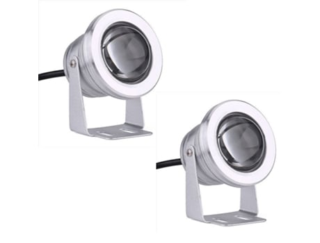 2 Unidades de Holofotes Coloridos Controle de Bluetooth para Celular Luz de Lago com Mudança de Cor de 10 W Pátio com Jardim