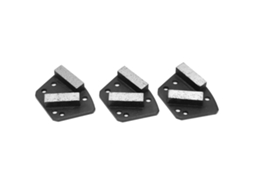 3 Peças De Lixas De Diamante Trapezoidais Com 6 Buracos, Dentes Retos, Preto, 16 Para Corte De Concreto