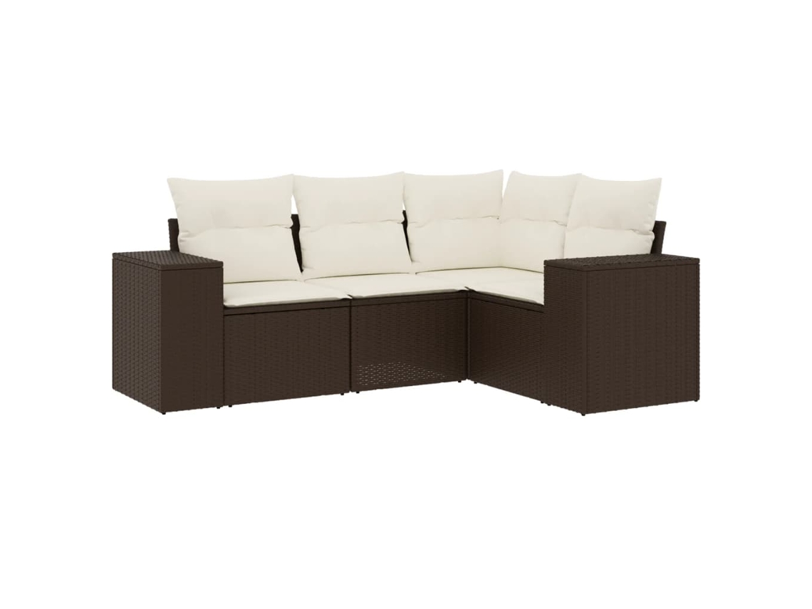 Garden Sofa Set, Garden Sofa Sets Vidaxl Marrom Rattan / Vime (n/a)