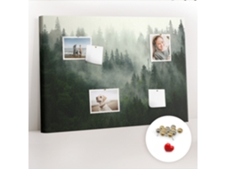 Painel De Cortiça Para Parede Floresta Nublada Para A Sala De Estar Espelharte (70x100 Cm)