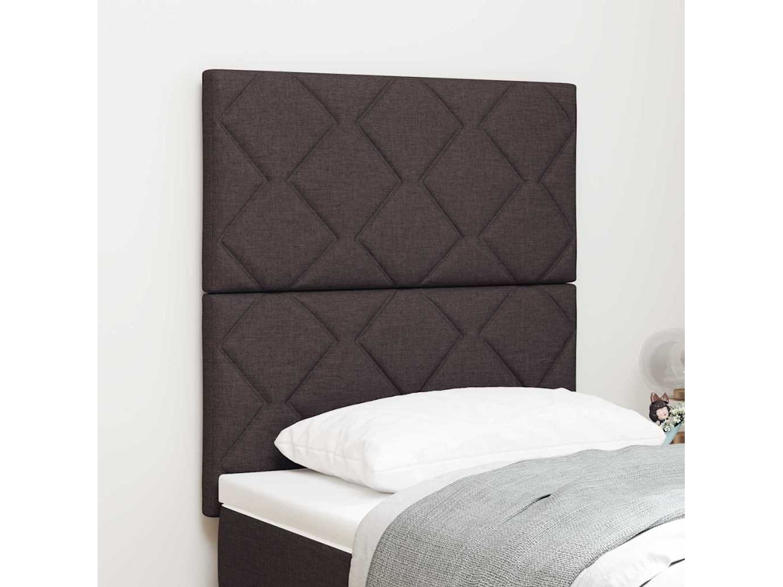 Vidaxl Cabeceira Led Cinzento-claro 80 Cm Tecido