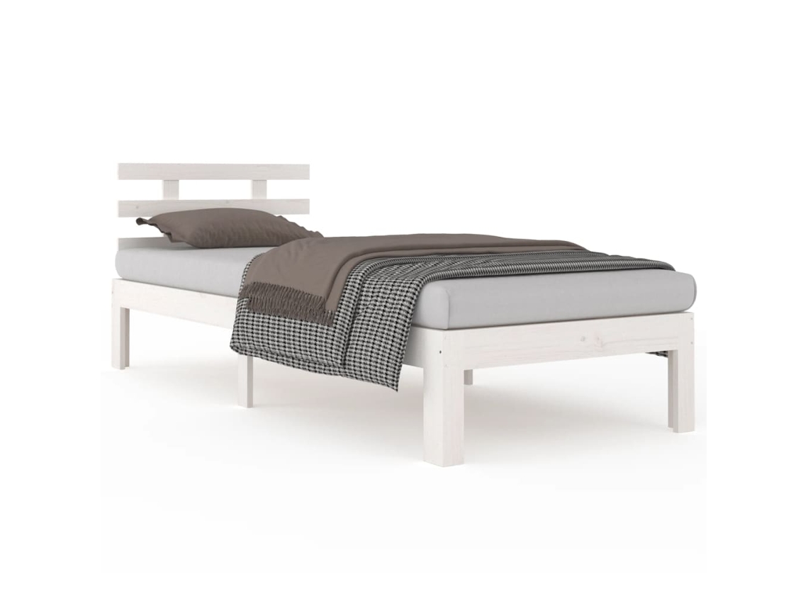 Bed Frame, Bed Frames Vidaxl Branco Madeira (90 X 200 Cm)
