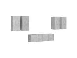 Tv Cabinet Set, Tv Cabinet Sets Vidaxl Cinzeto Madeira Processada (n/a)