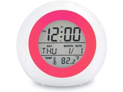 Despertador Digital Infantil, Luz Noturna De 7 Cores, Função Soneca, Sensor De Temperatura, Temporizador De Sono