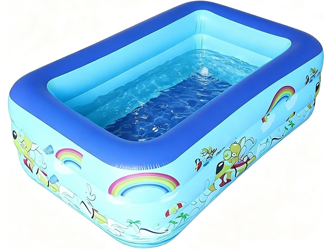 Piscina Inflável Infantil Brincadeira na Água com Dreno, Piscina Inflável para Crianças no Jardim, para Crianças, CHABERLU