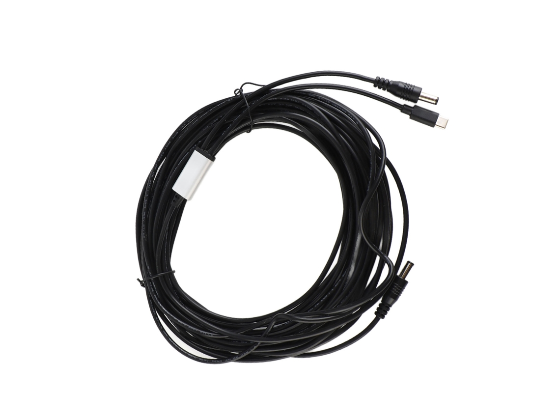 Cabo De Alimentação Dc 32.8ft Macho Para Macho E Usb C À Prova D'água Extensão De Energia Dc Mini