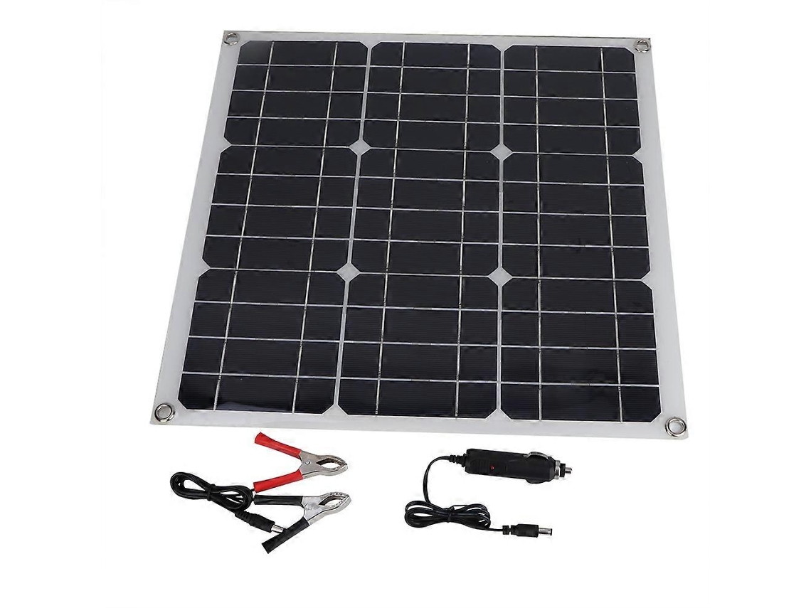 Kit De Painel Solar Monocristalino De 30 W E 18 V, Painel Solar Flexível Com Clipe De Bateria Olysi Shop