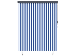 Conjunto 1 Cortina Rolô Exterior Vidaxl Azul Tecido (200 X 250 Cm)