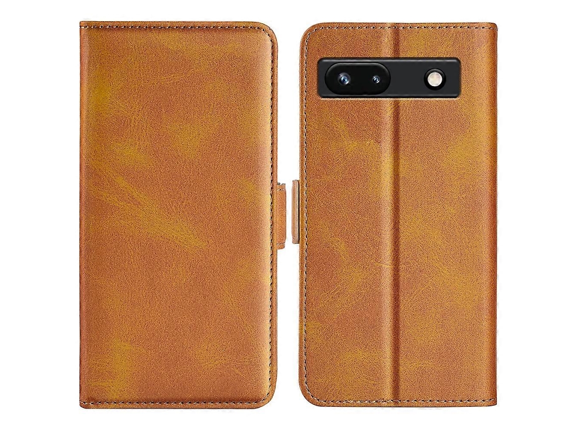 Capa De Couro Com Fivela Magnética Dupla Para Google Pixel 7a