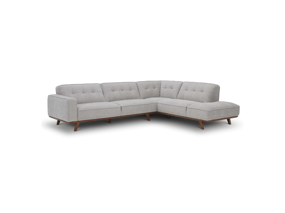 York Sofá de Canto com Design Cinza de Tecido 5/6 Lugares CONCEPT U