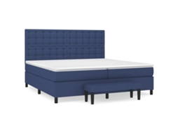 Box Spring Bed, Box Spring Beds Vidaxl Azul Tecido (200 X 200 Cm)