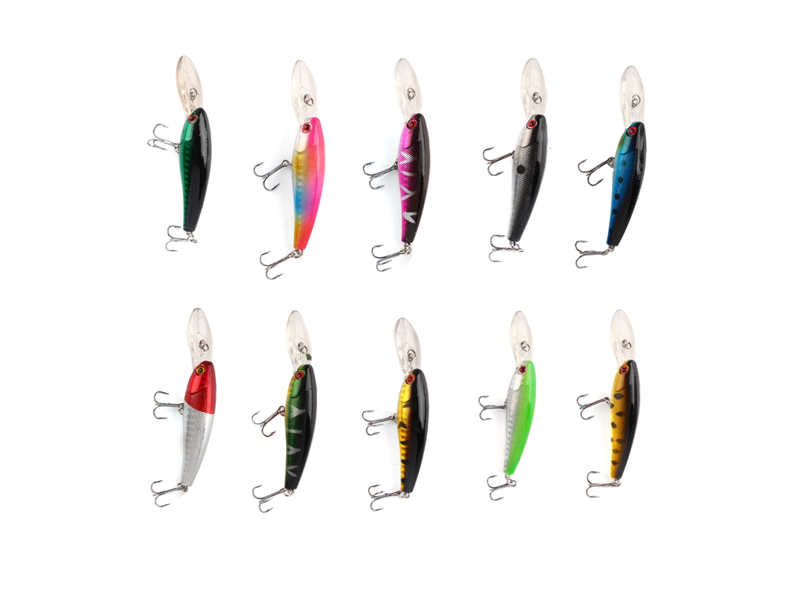 Iscas de Pesca Crank Bait com 10 Peças