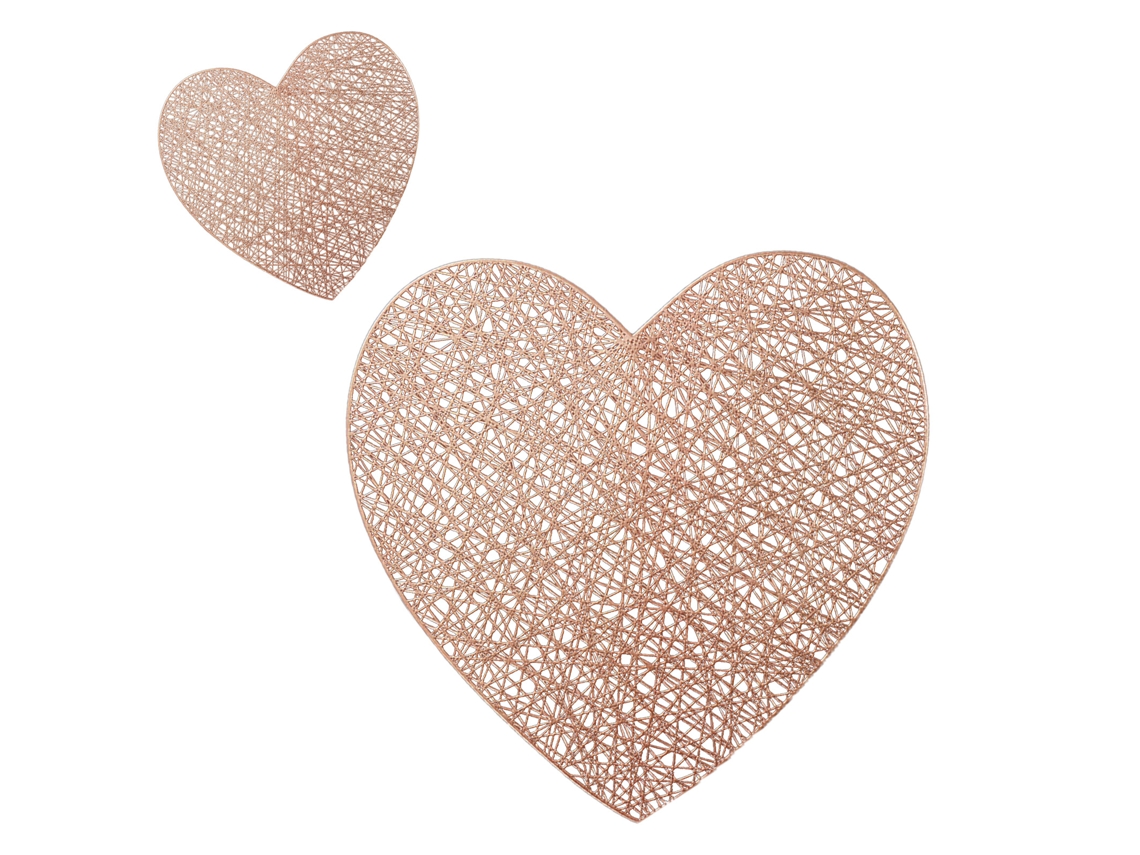 Laxiscreed Conjunto De Rolhas Rose Gold Para Decoração Elegante 39x38cm + 10x10cm