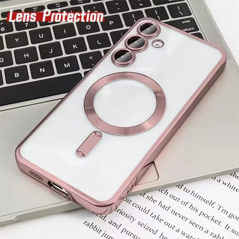 (galaxy S23 Fe Rosa) Compatível Com A Capa De Carregamento Sem Fio Magnética Magsafe Da Samsung.