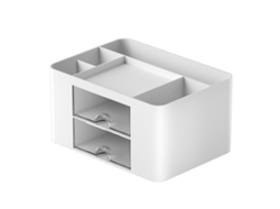 Organizador de Escritório para Mesa Grande Capacidade Multifuncional Cute com Design Ecológico Branco