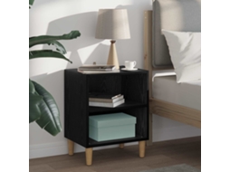 Vidaxl Armário De Cama Carvalho Preto 40 X 30 X 50 Cm