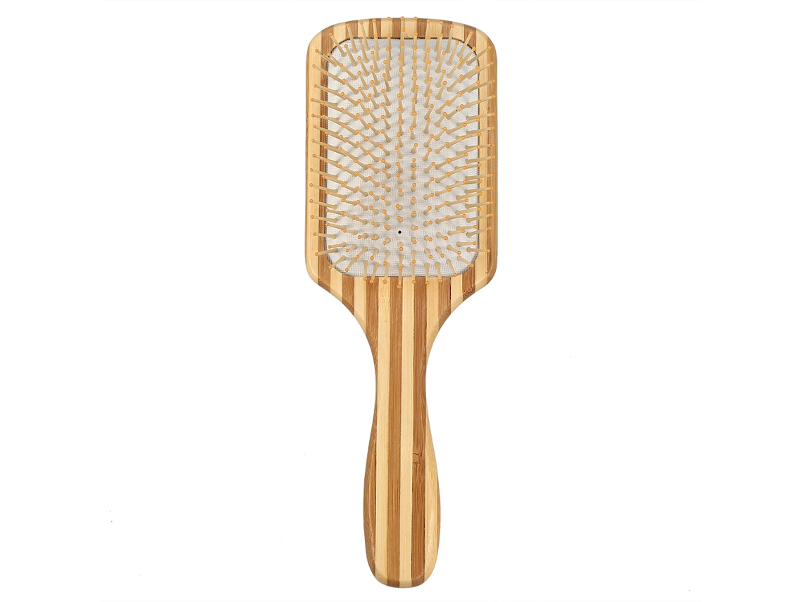 Pente de cabelo antiestático de bambu 2026 com capa em forma de pá e almofada de massagem 25,5*8,5cm (4)