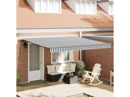 Vidaxl Toldo Retrátil Manual 400x300 Cm Antracite E Branco