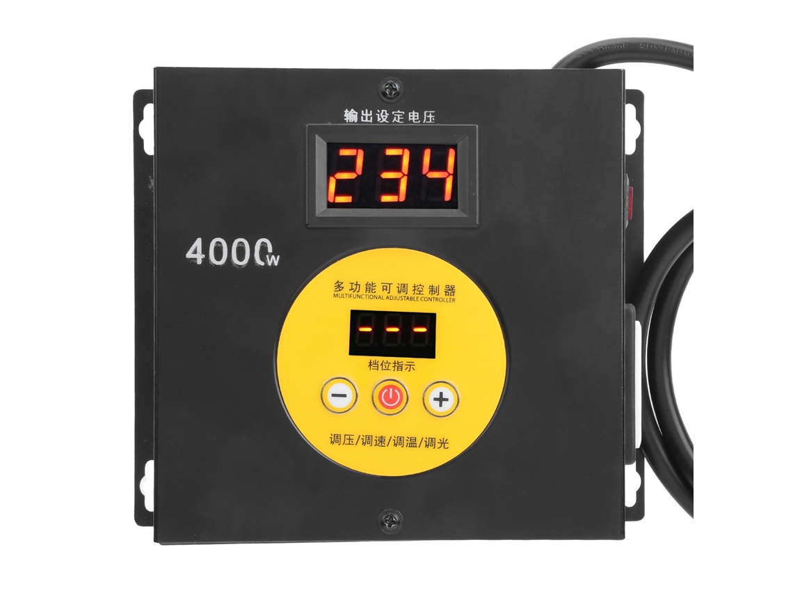 Regulador de tensão com display digital, controle de velocidade para motor de alta potência, 4000 W, tomada CA 220 V.